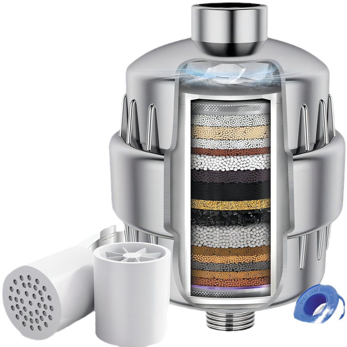 Impeller Rotary Shower Water Purifier Filter